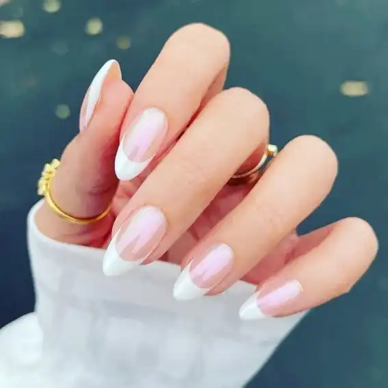 Classic White French Tip Nails
