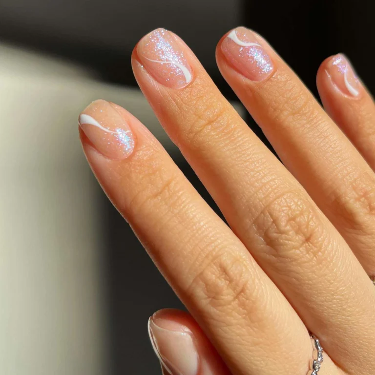 Cream Wedding Guest Nails