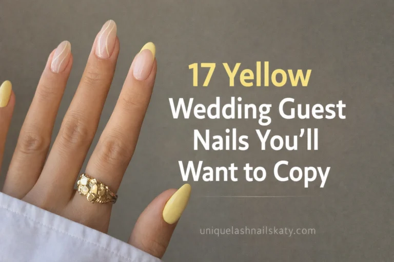 Yellow Wedding Guest Nails
