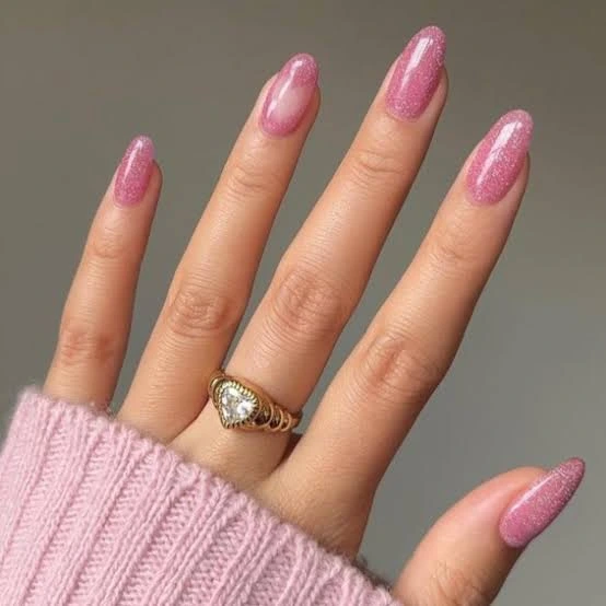 Dark Pink Wedding Guest Nails