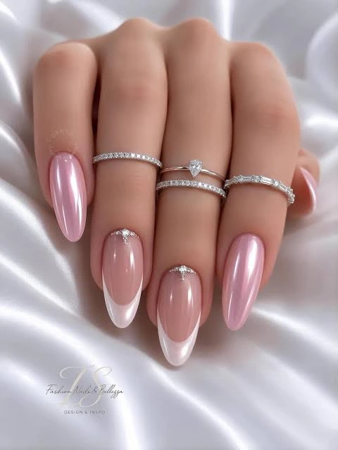 Light Pink Wedding Guest Nails