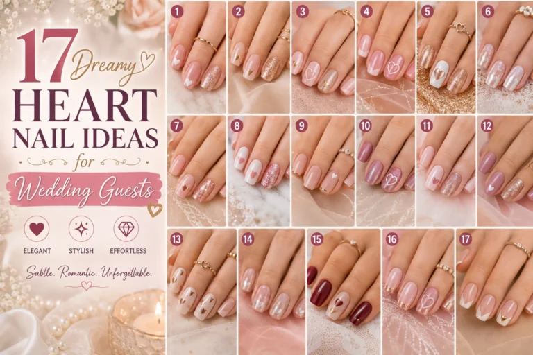 17 Dreamy Heart Nail Ideas for Wedding Guests