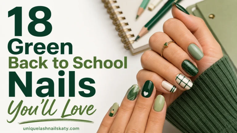 Green Back to School Nails