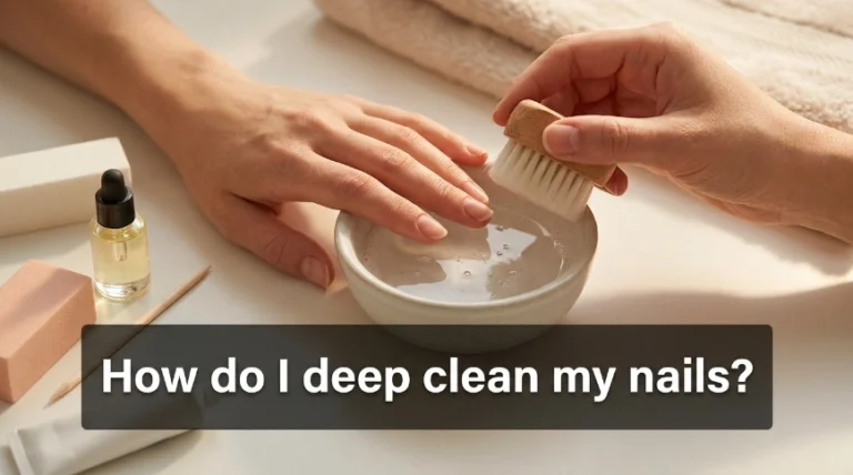 How do I deep clean my nails