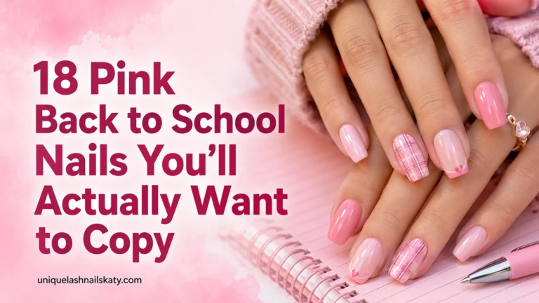 Pink Back to School Nails