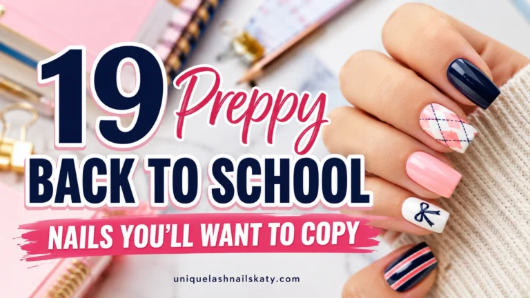 Preppy Back to School Nails