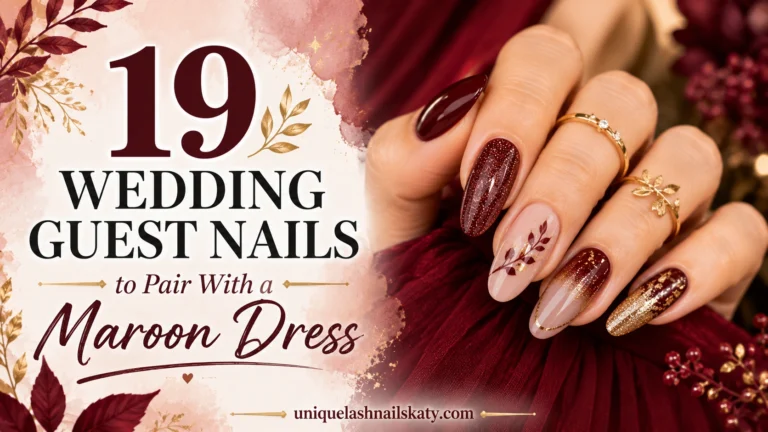 Wedding Guest Nails to Pair With a Maroon Dress