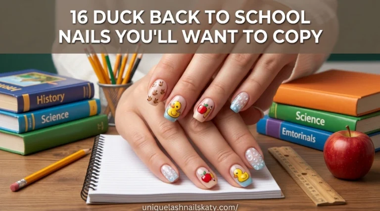 duck back to school nails