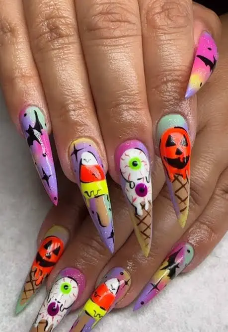 Pastel Monster Ice Cream Stilettos