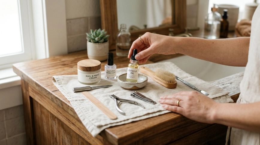 What does routine nail care include?