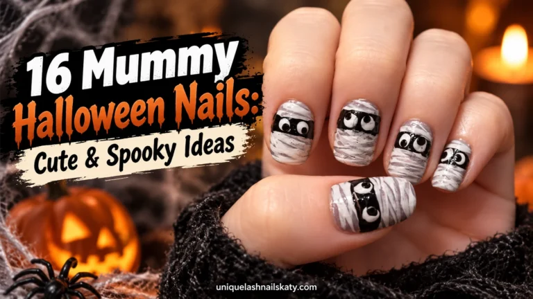 Mummy Halloween Nails