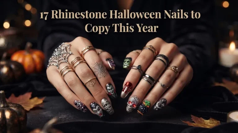 17 Rhinestone Halloween Nails to Copy This Year