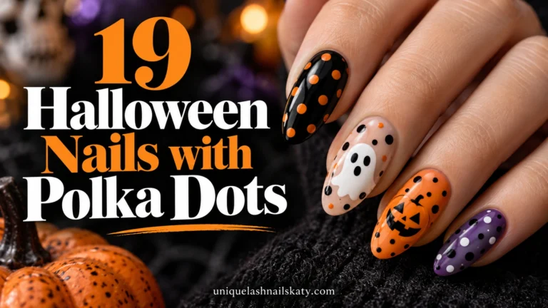 19 Halloween Nails with Polka Dots
