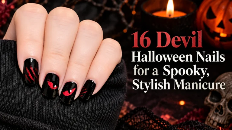Devil Halloween Nails