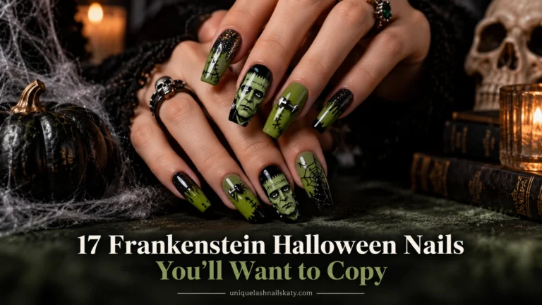 Frankenstein Halloween Nails