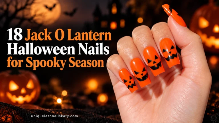 Jack O Lantern Halloween Nails