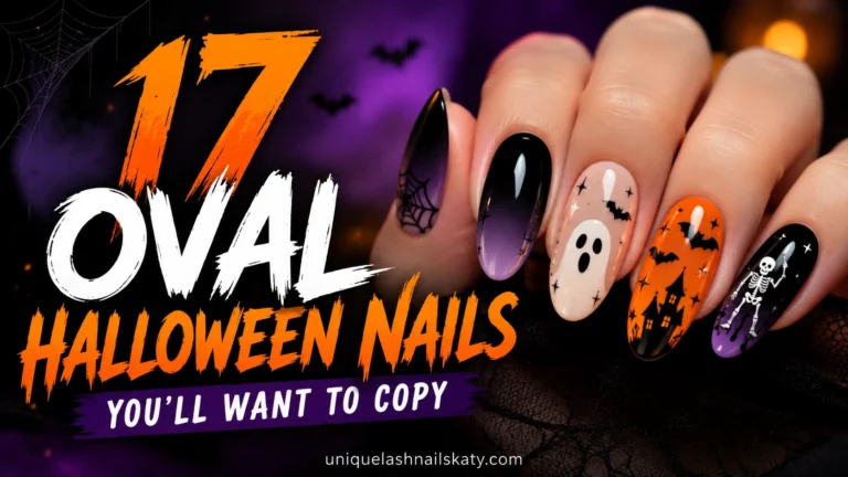 Oval Halloween Nails