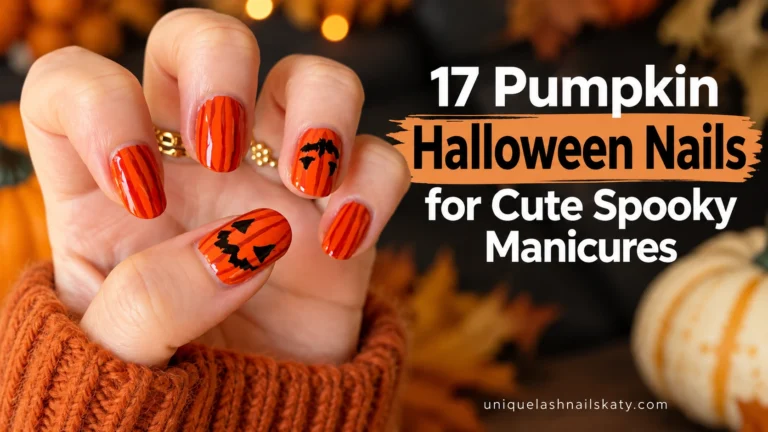 Pumpkin Halloween Nails
