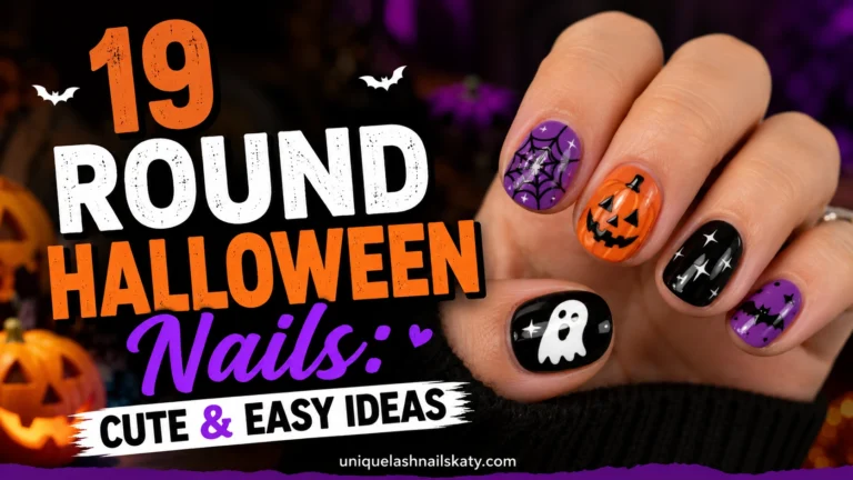 Round Halloween Nails