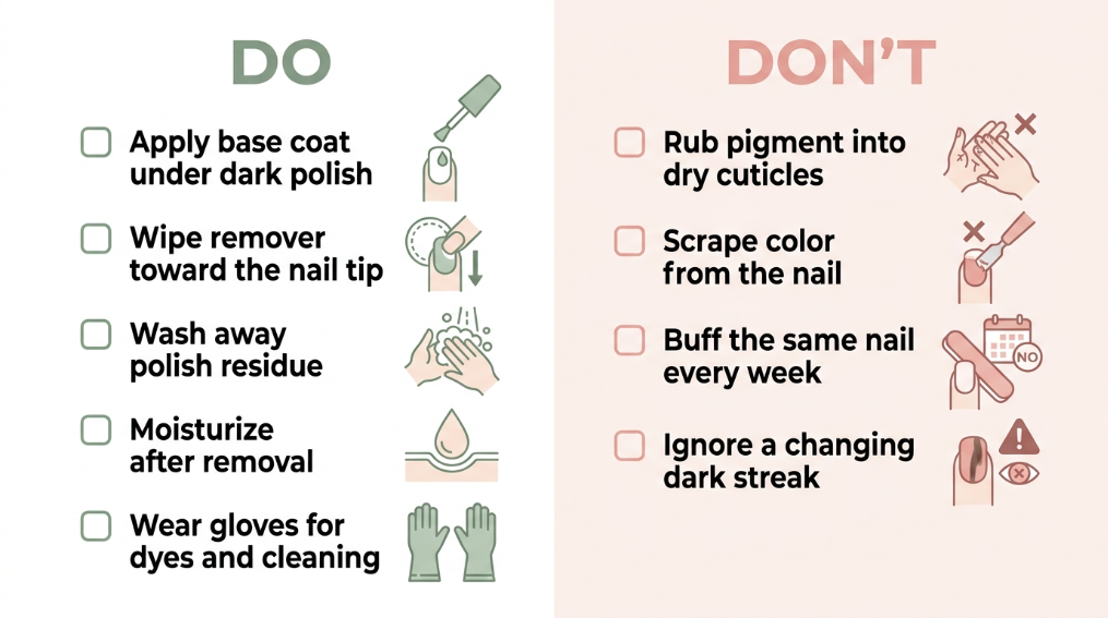 How Do You Prevent Dark Nail Stains from Returning?
