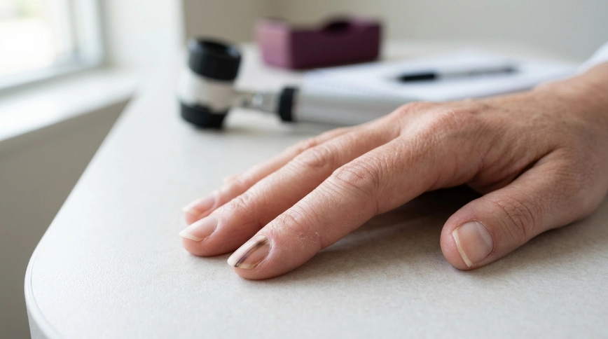 Melanonychia — Dark Streaks Under the Nail