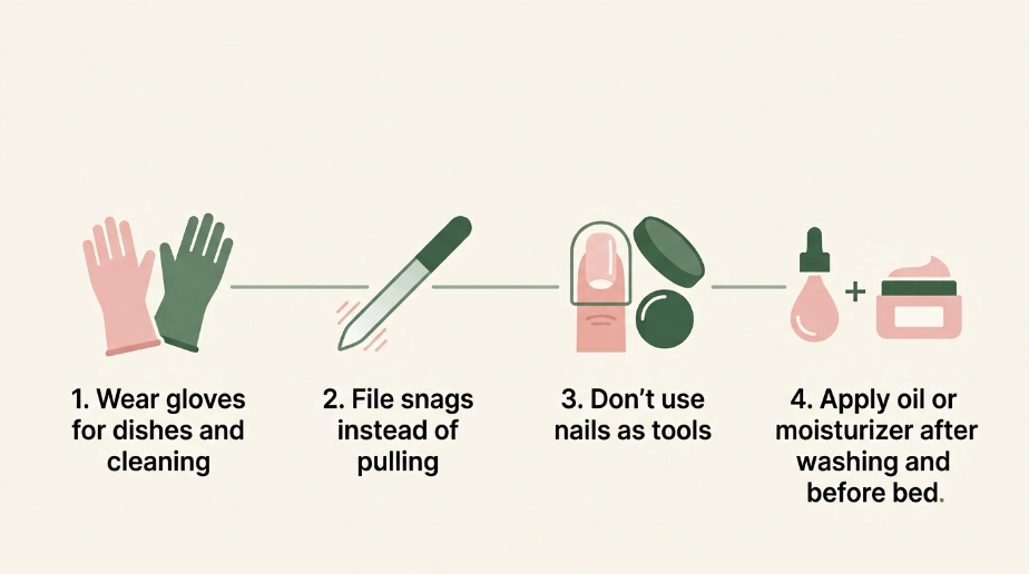 How can you protect the nail growth your diet supports?